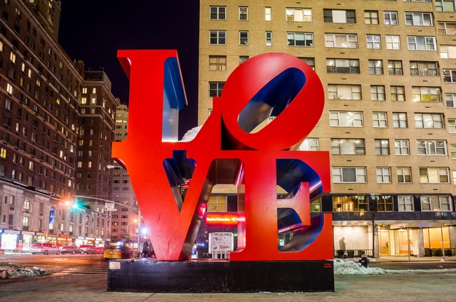 Sculpture LOVE à New-York