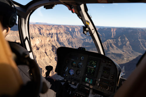 Hélicoptère au Grand Canyon